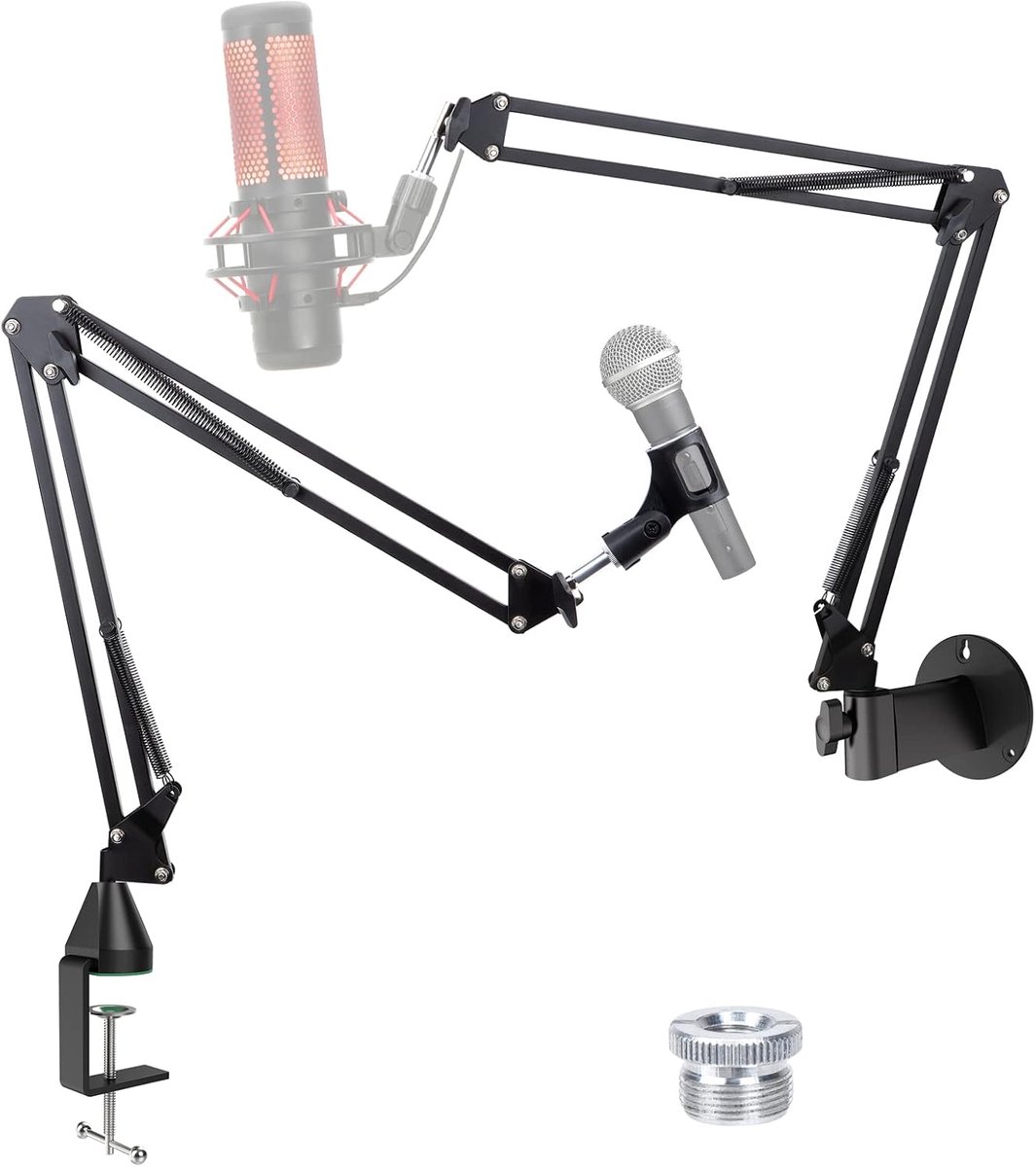 Universele microfoonstandaard - microfoonarm met verbeterde zwaar belastbare klem, muurbevestiging, microfoonhouder voor Blue Yeti / HyperX QuadCast en andere microfoons