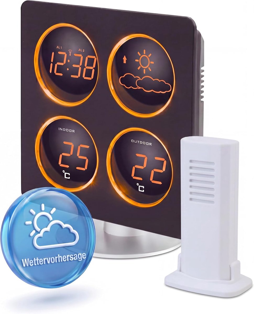 techno line SMADH Wetterstationen, Schwarz