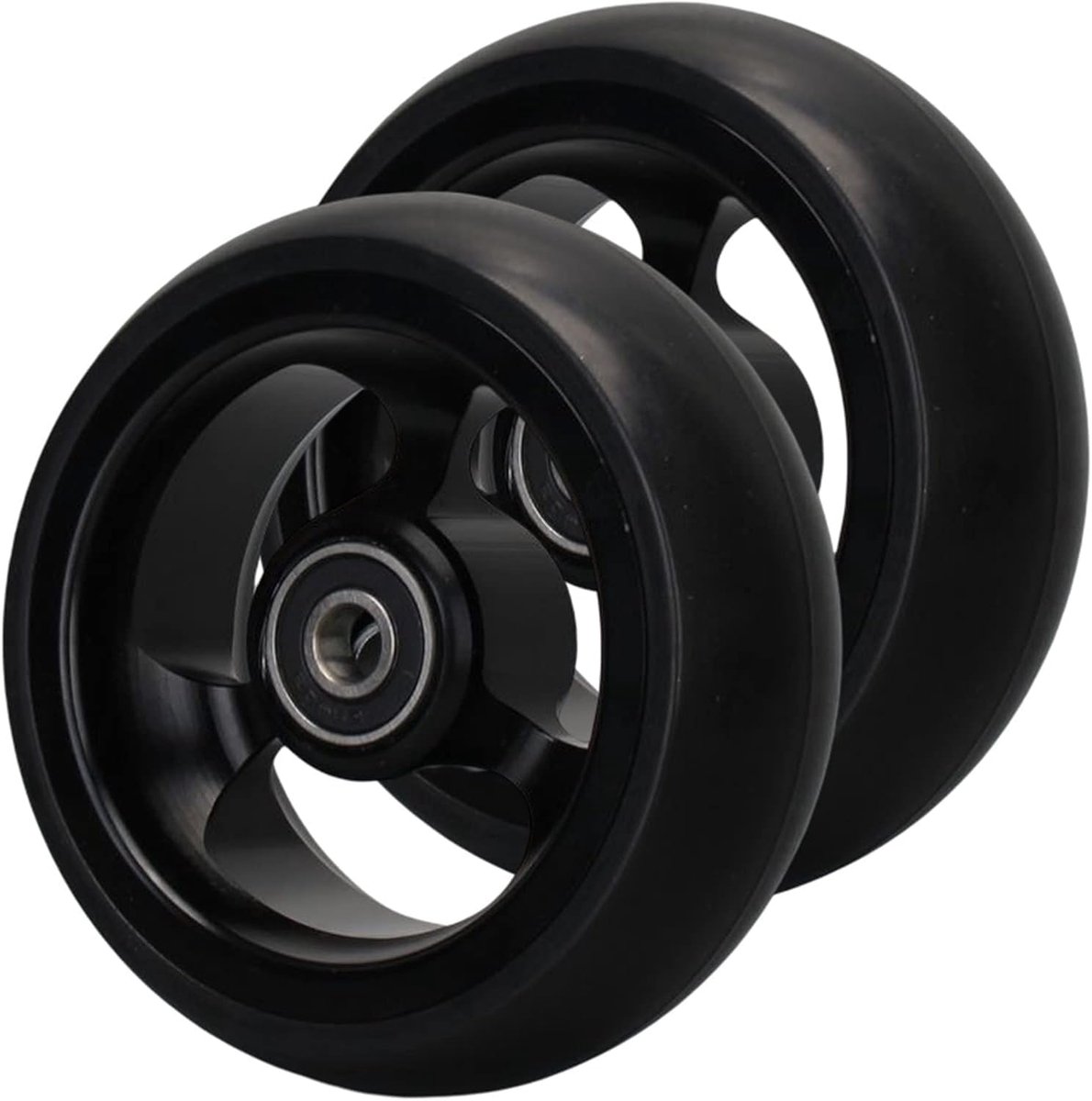 Wielen, Antislip Pu-Wiel Voor Sportrolstoel, Niet-Markering, 2 Stuks/Black/100Mm/4In
