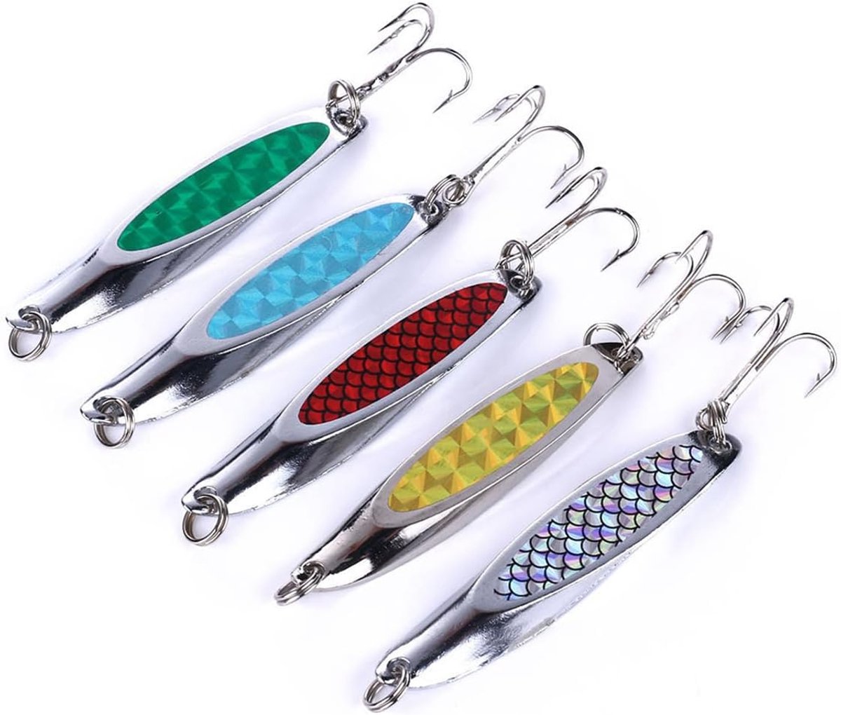 Lepels Vissen Lessen Hard Aas Metalen Visserijlichten Spinner Aas Vissen Lepels Vissen Forel Slagen