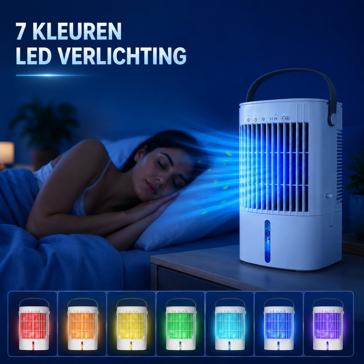 Mobiele Airco Zonder Afvoer - Mobiele Airco Zonder Slang - Compact En Zuinig - Ideaal Voor Koeling In Slaapkamers Of Kleine Kantoren thumbnail 5