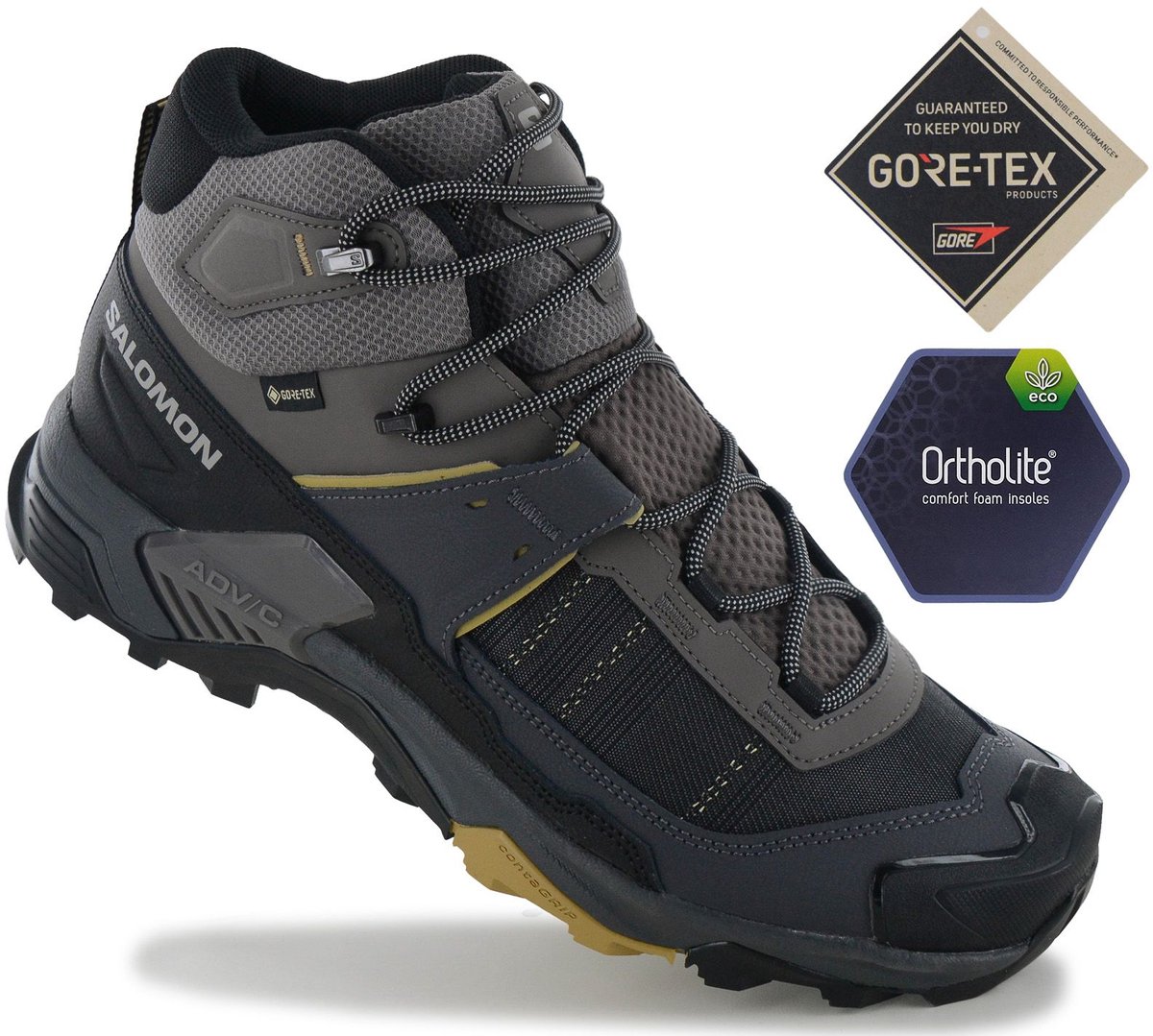 Salomon X ULTRA 5 Mid GTX GORE-TEX Heren Wandelschoenen Trekking Boots 491037 Grijs