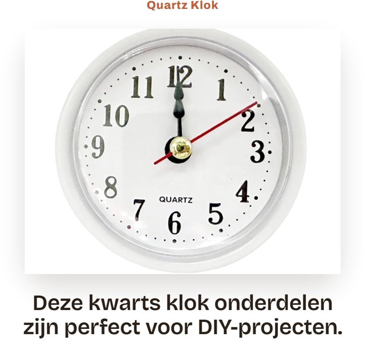 Dailygoods- Quartz Klok Onderdelen 65MM - Duidelijk Display - Kleurrijke Accenten - Rubber Ring - Voor DIY Klokprojecten - Hoge Prestaties - Klokmechanisme