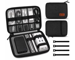 BOTC Travel Kabel Organizer Tas - Opbergtas voor Kabels en Accessoires - Zwart