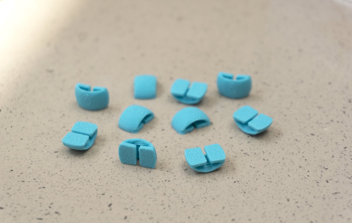 Achterkant/ flatback/ bevestiging om DIY haar elastiek te maken (turquoise)
