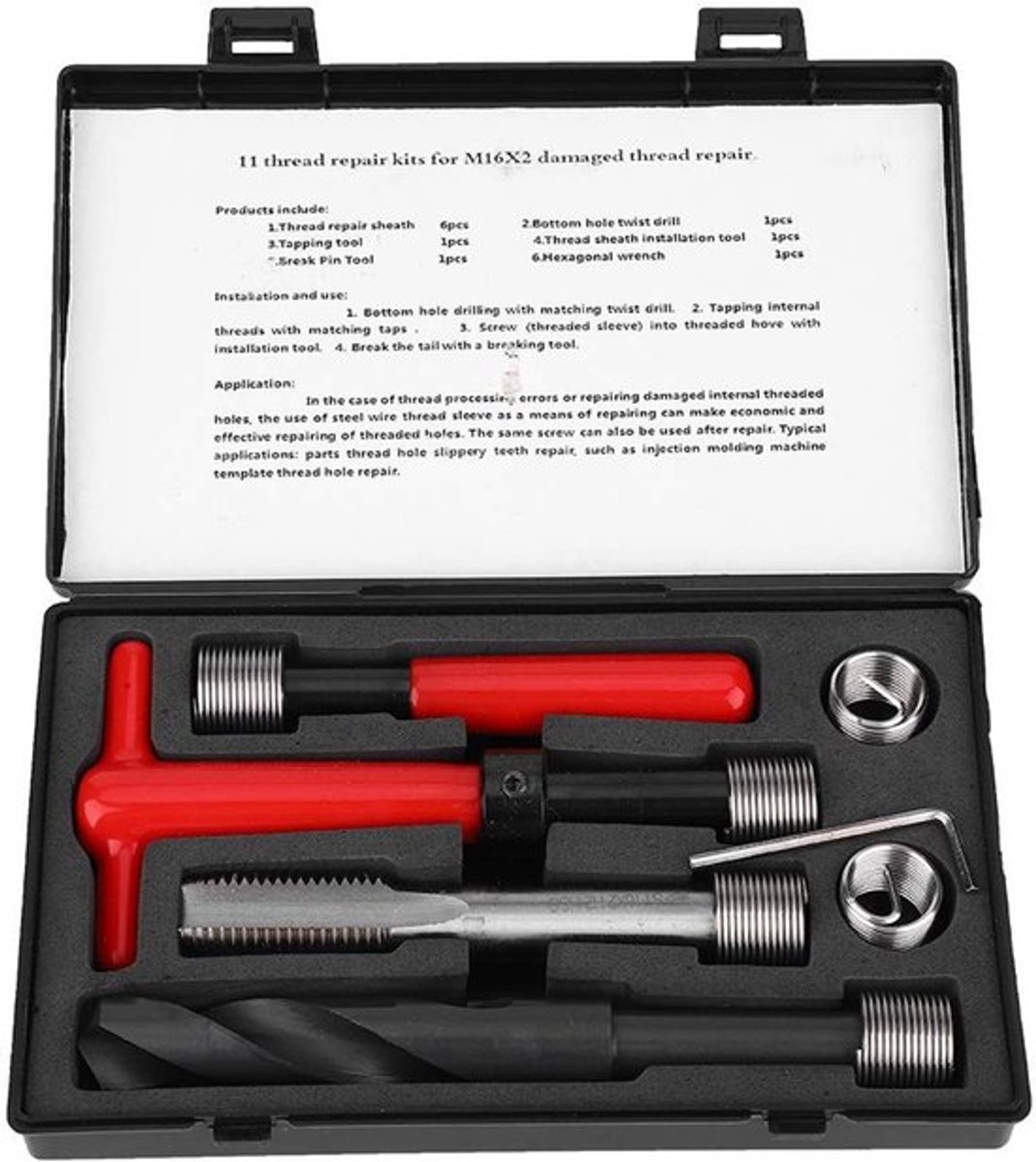 Shopcentral - Draadreparatieset - Schroefdraadset - Roestvrij staal
