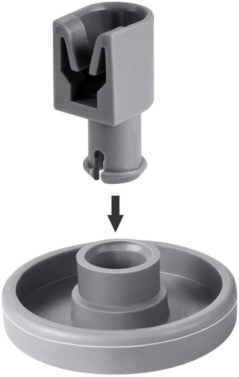 Cosensi - Vaatwasser Wielen - Vervangingsset - 8 Stuks - Grijs - Hoogwaardige