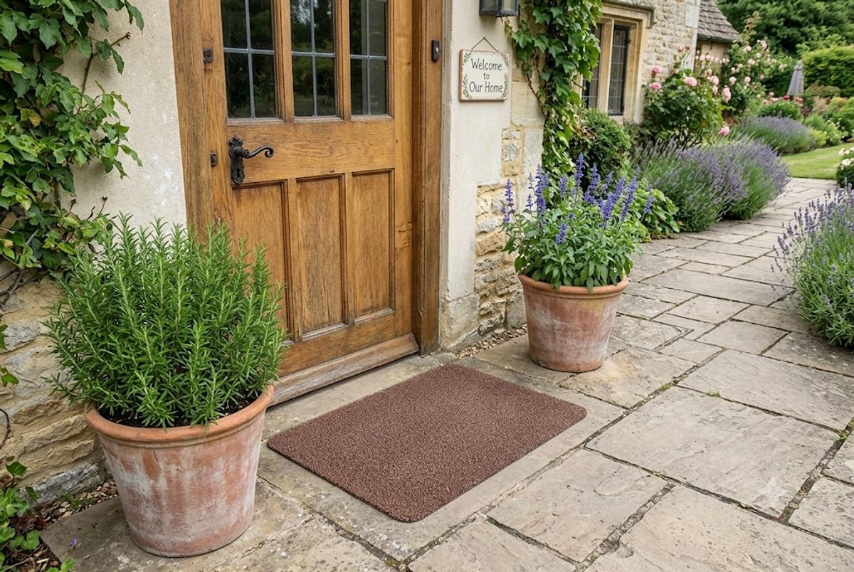 Maison Elara Katoenen vloermat Samson – wasbaar op 30°C, antislip, bruin, 60 x 100 cm