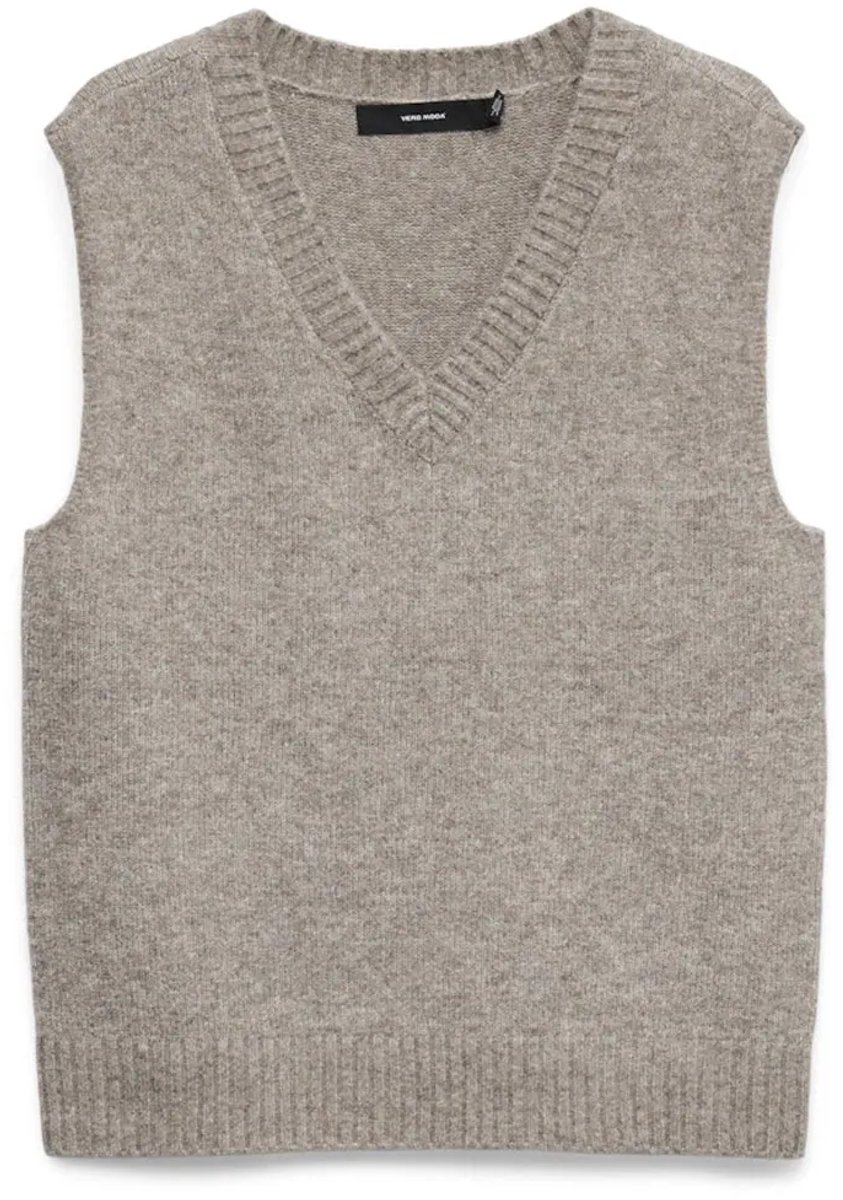 Vero Moda Boom Sl Gebreid Vest Grijs XL Vrouw