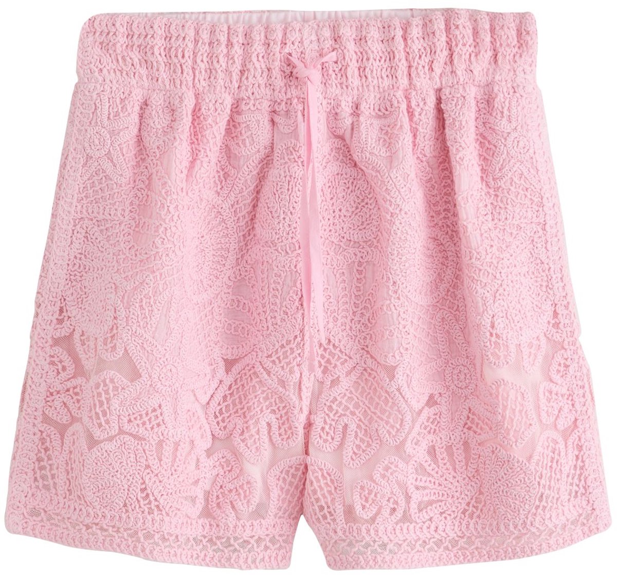 Next - Dames - Gehaakte short met gestrikte taille - Roze