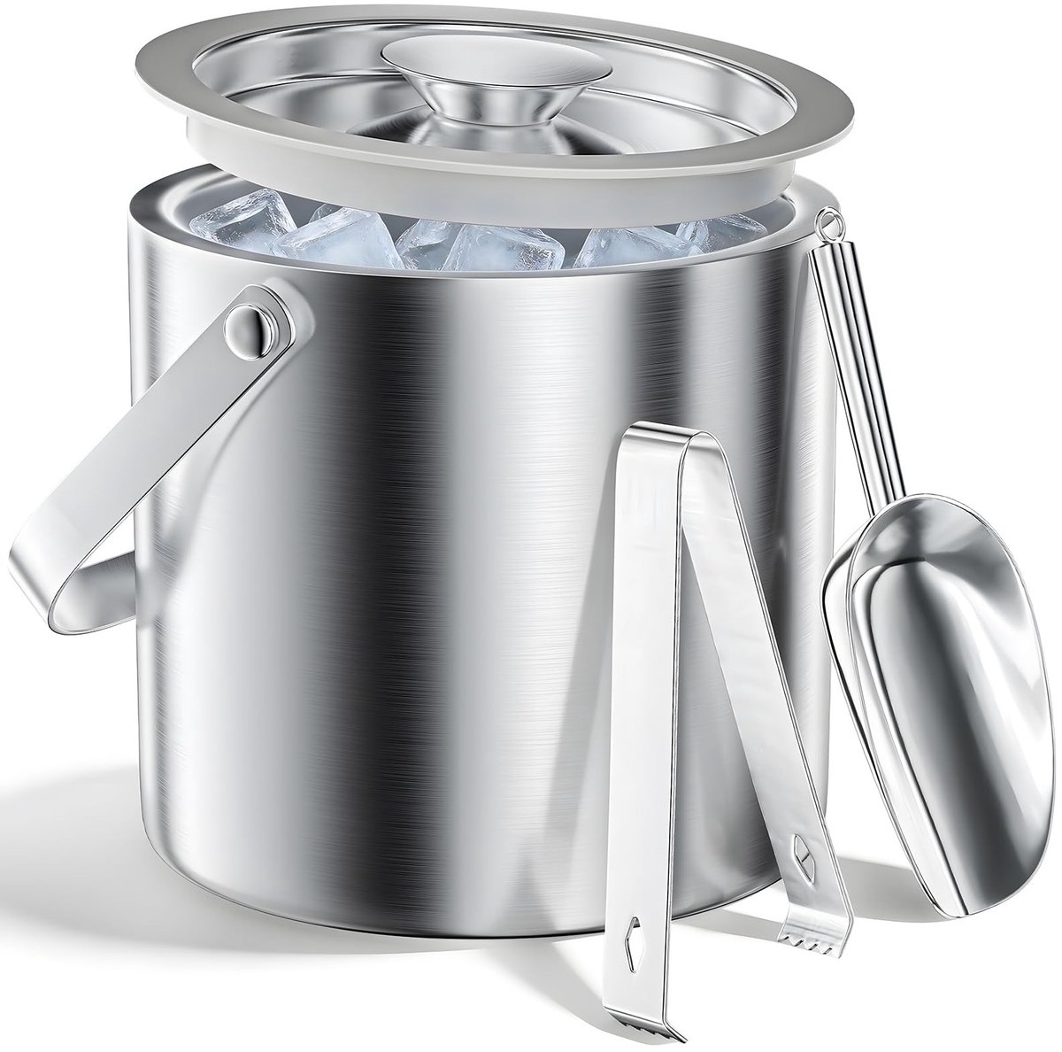 Dailygoods- IJsemmerset Dubbelwandig - IJsemmer met Deksel - IJsschep