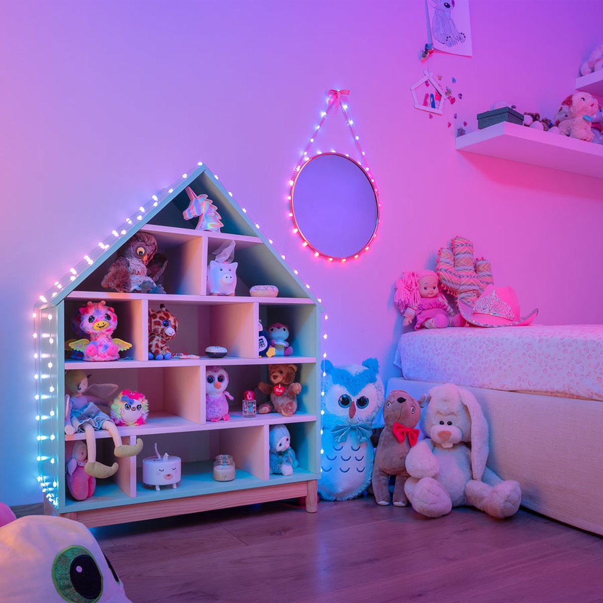 Twinkly Candies Hearts Lichtsnoer - 200 LED RGB - 12 meter - App-gestuurd - Binnen - Groen snoer – foto 3