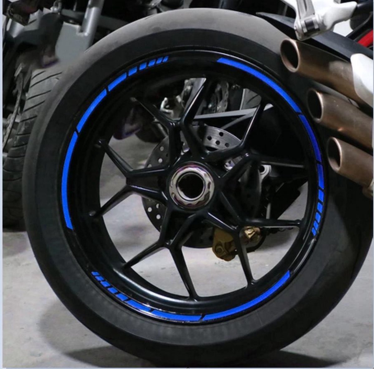 Motor Velg Stickers - Universeel - Blauw