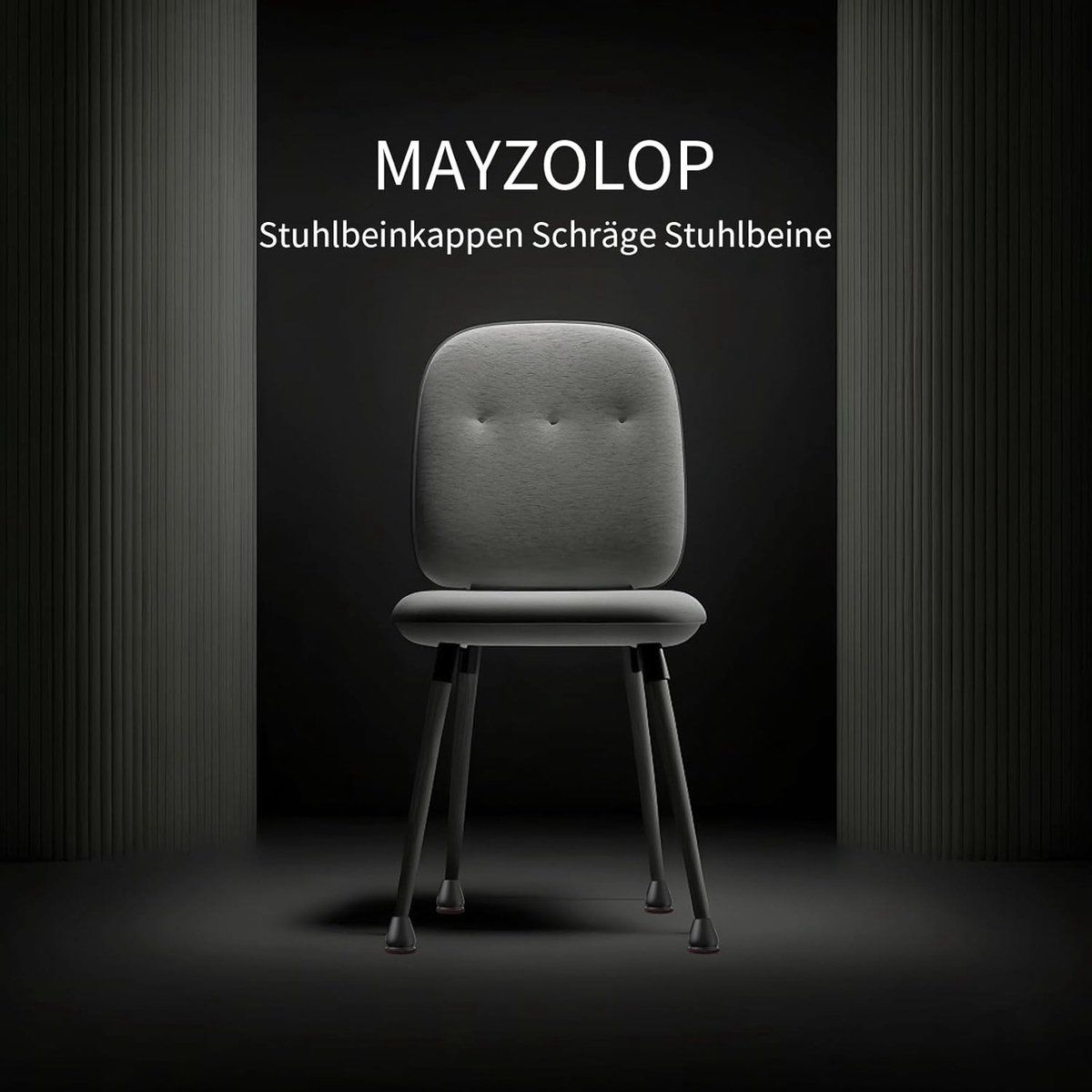 Stoelpootdoppen - Zwart - Vilt en Rubber - Geluidsreducerend - Voor Stoelen en Tafels