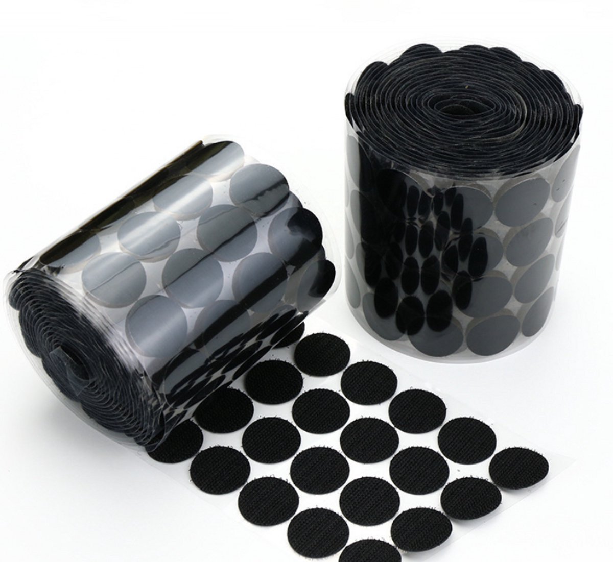 Fyfanie- 50 stuks Zelfklevend klittenband – Klittenbandsluiting – Klittenband rondjes – diameter: 2cm - Zwart