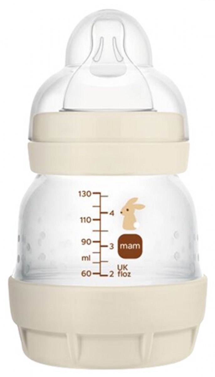 MAM Zuigfles Easy Start 130 ml 0 Maanden Debiet 0 Extra Traag (Modellen : Zand) — afbeelding 4