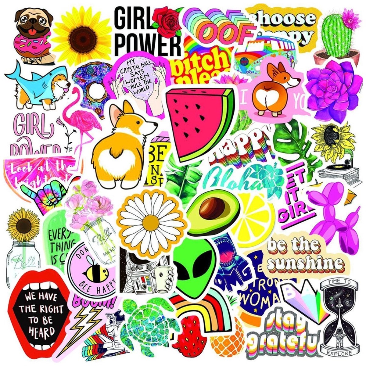50 Aesthetic VSCO Stickers – Quotes & Kleurrijke Plaatjes
