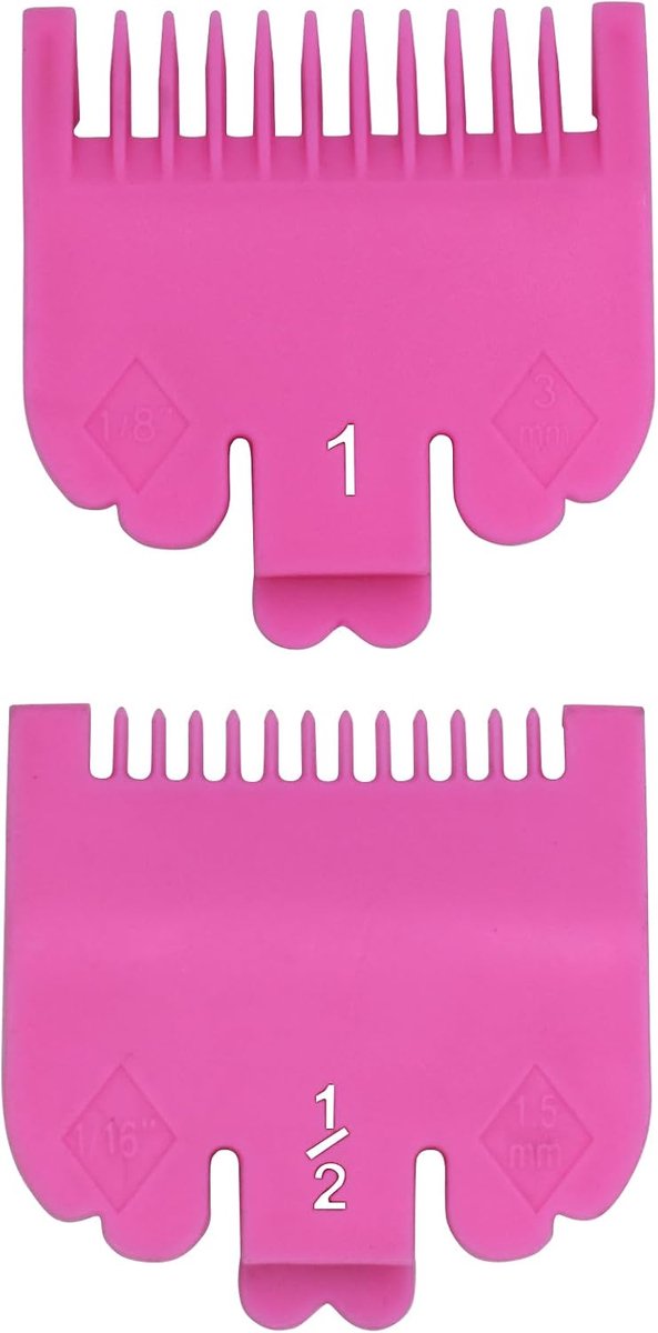 2 Pieces Professional Hair Clipper Protector Guide Attachment Combs, 1.5mm, 3mm, 1/16 inch, 1/8 inch, Compatible with - ShopVlot