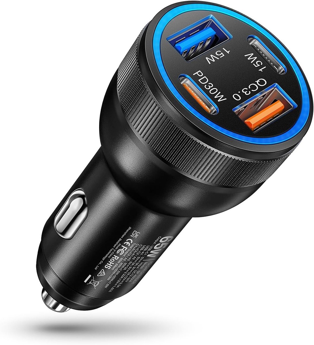 Sigarettenaansteker USB C - 1 pak - 65W Auto PD/QC 3.0 Snellader - Voor Meerdere Apparaten