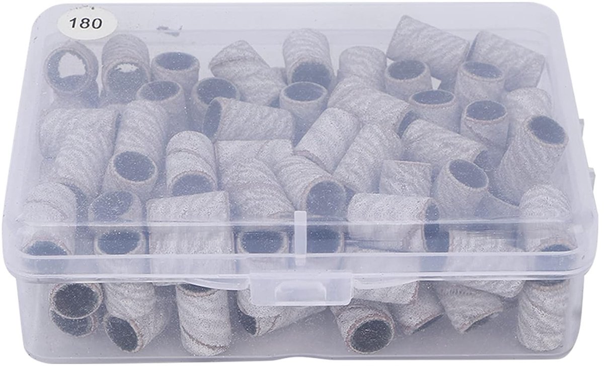 Hoge kwaliteit nagelschuur cirkel tape voor manicure en pedicure, 100 stuks schuurbanden voor nagelboor, ideaal voor het verwijderen van dode huid en polijsten
