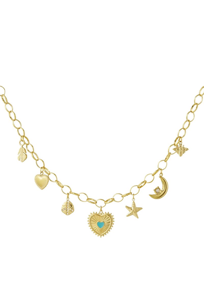 Schakelketting met Hanger Dames - Hoogwaardig RVS / Roestvrij Staal - Waterproof & Hypoallergeen