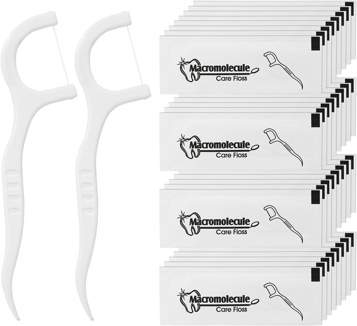200 Stuks Tandenflosser, Individueel Verpakt, Wegwerp Flosdraad voor Effectieve Tandreiniging en Frisse Adem
