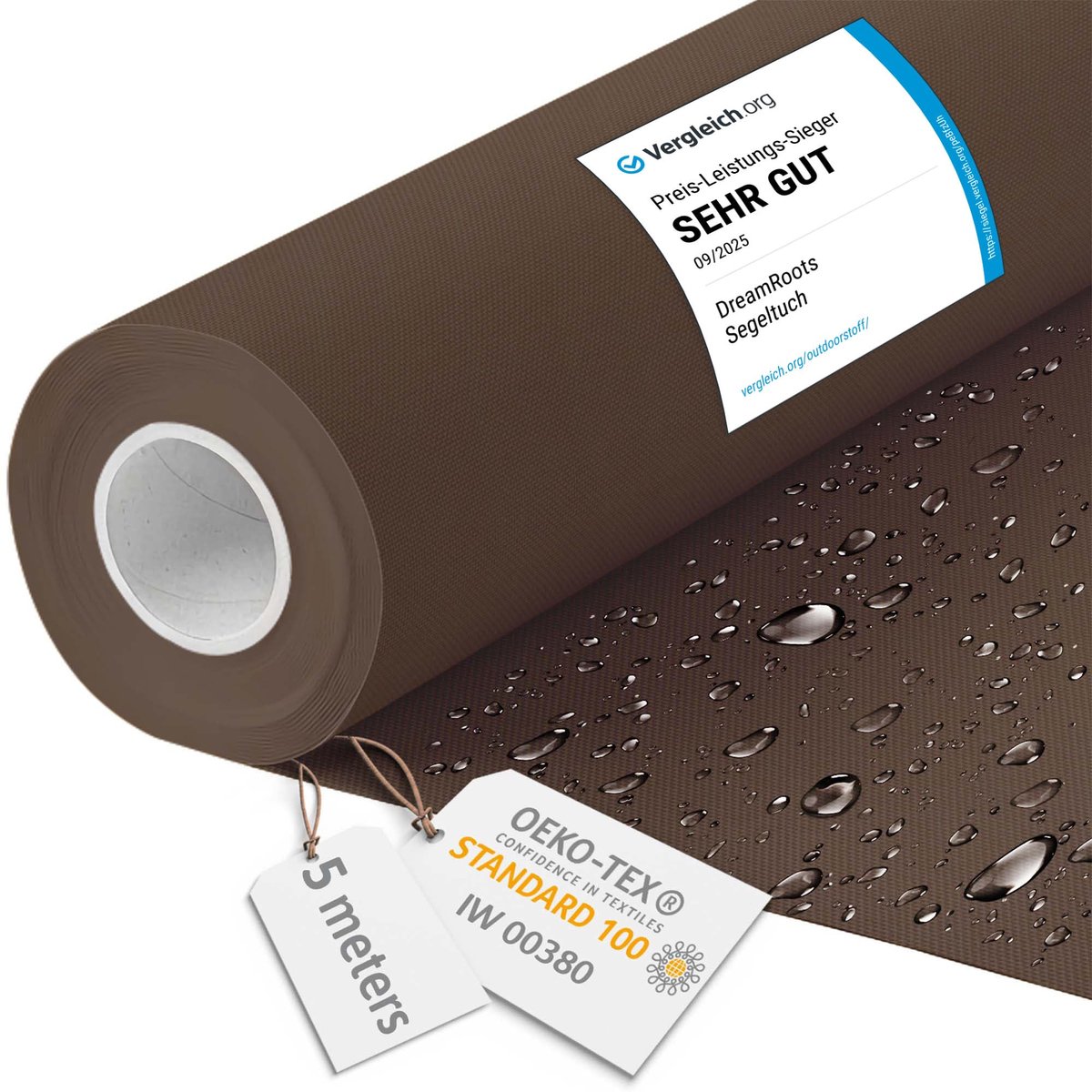Zeildoek waterdicht 160 cm breed - meubelstof meterware - waterafstotende stof 220 g/m2 - ideaal voor buitengebruik - ShopVlot