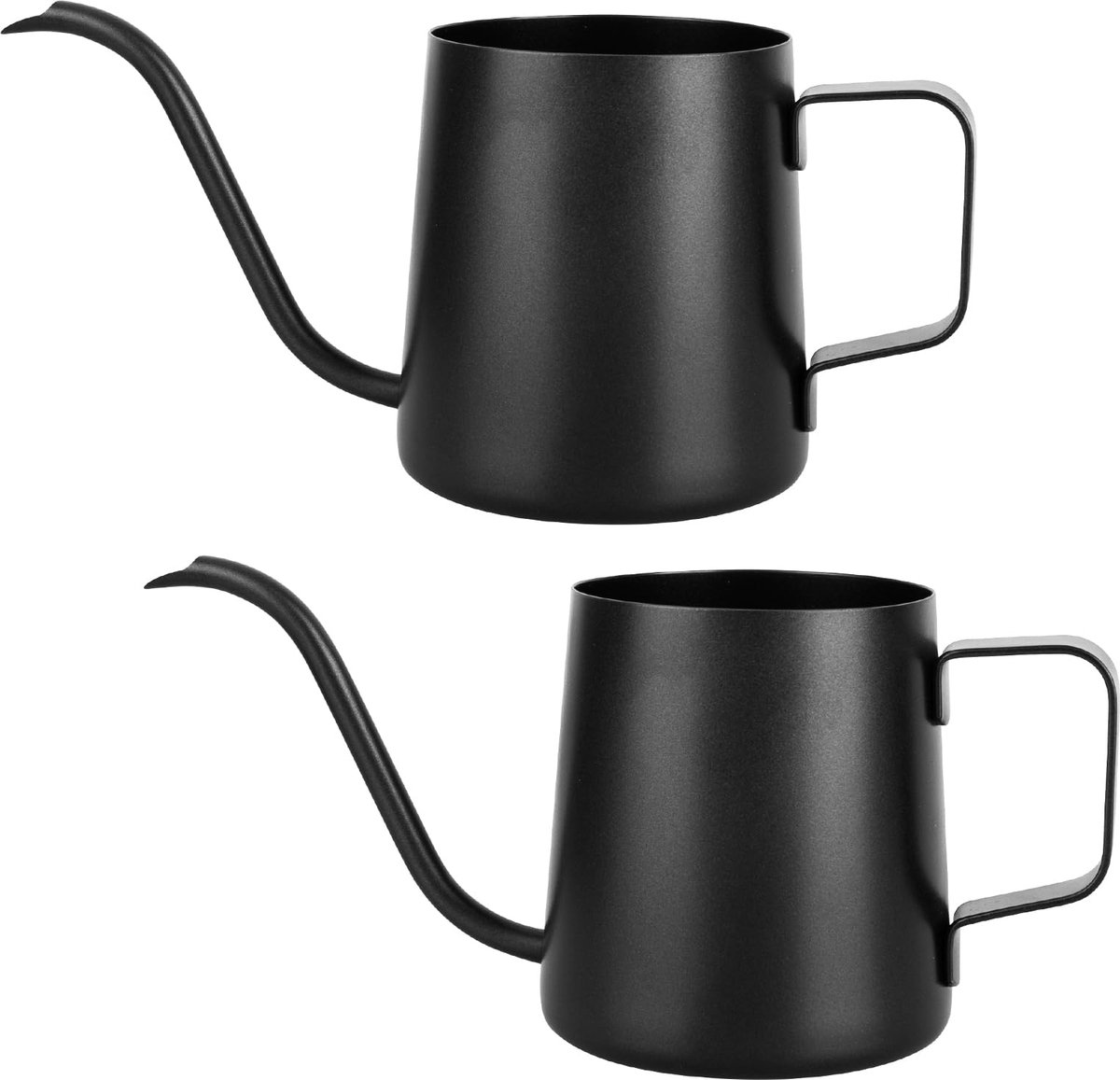 Gieter 350 ml - Zwart roestvrij staal - Lange uitloop - Ideaal voor kamerplanten - ShopVlot