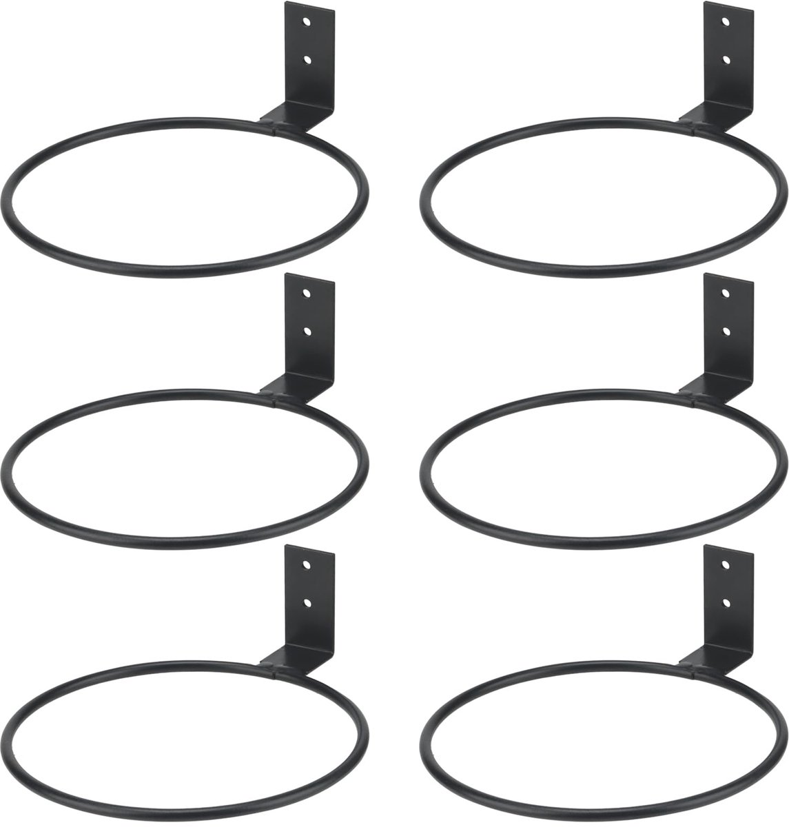 Muur bloempothouder 15 cm - zwart - wandmontage - perfect voor tuin en balkon - ShopVlot