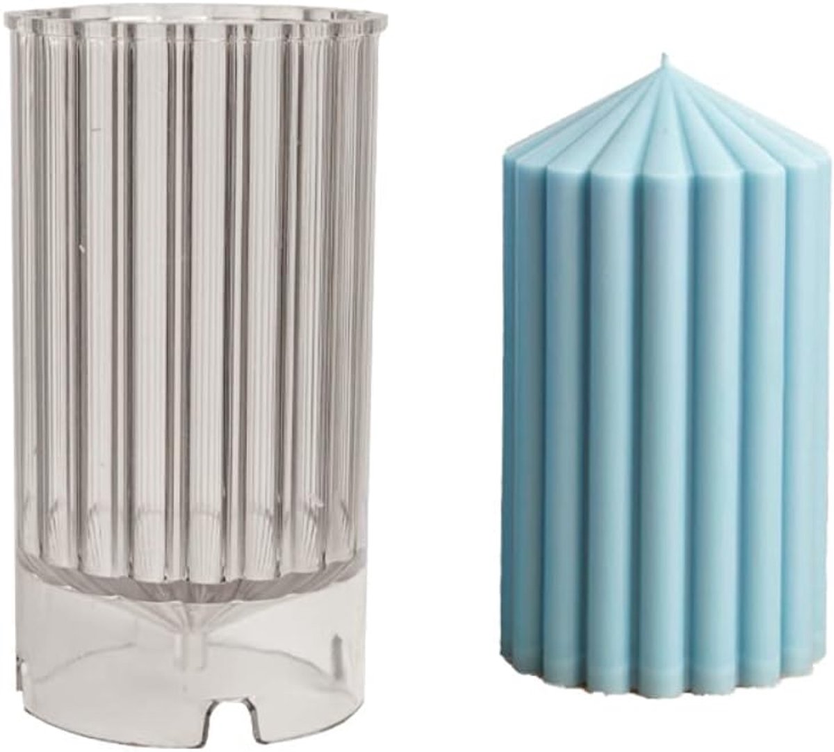 Column Candle Shape Candle Making Handmade Candle Transparent Candle DIY Shape Plastic 14.8 x 8 cm / 22 x 8 cm - ShopVlot