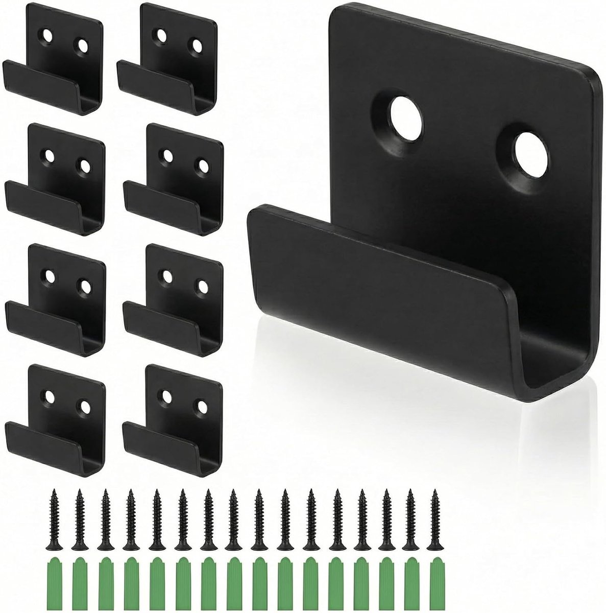 U-Corner Holder 8 Pieces Ceramic Tile Holders, Galvanised Heavy Duty Hooks Metal Wall Hooks with Screws for Hanging - ShopVlot