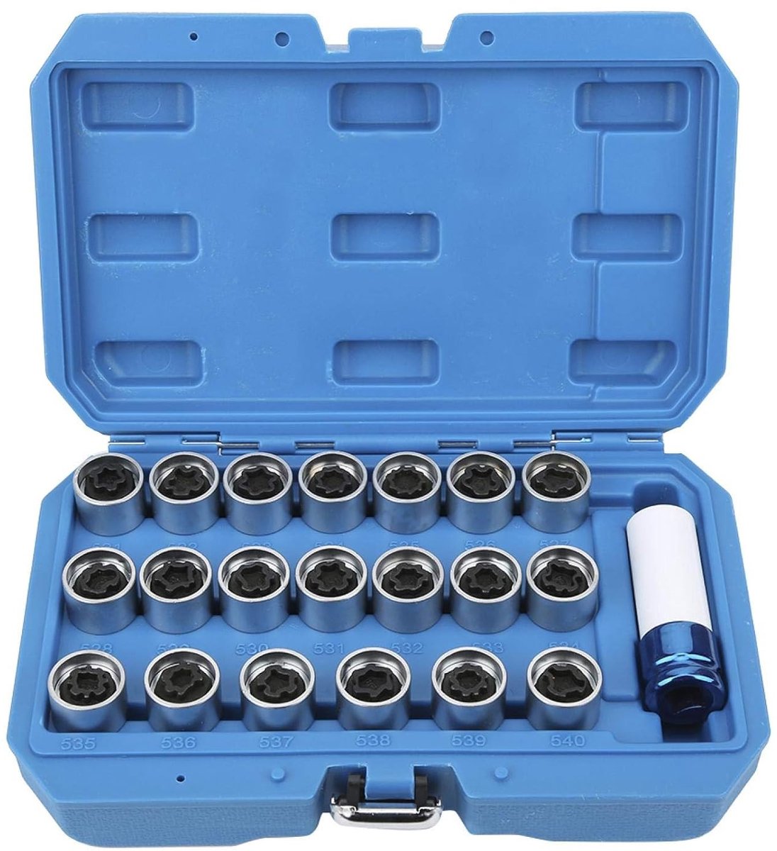 Complete Steeksleutel Set met 21 Onderdelen - Diefstalbeveiliging Sleutels en Moeren voor E12, E21, E23 en Meer Auto Modellen
