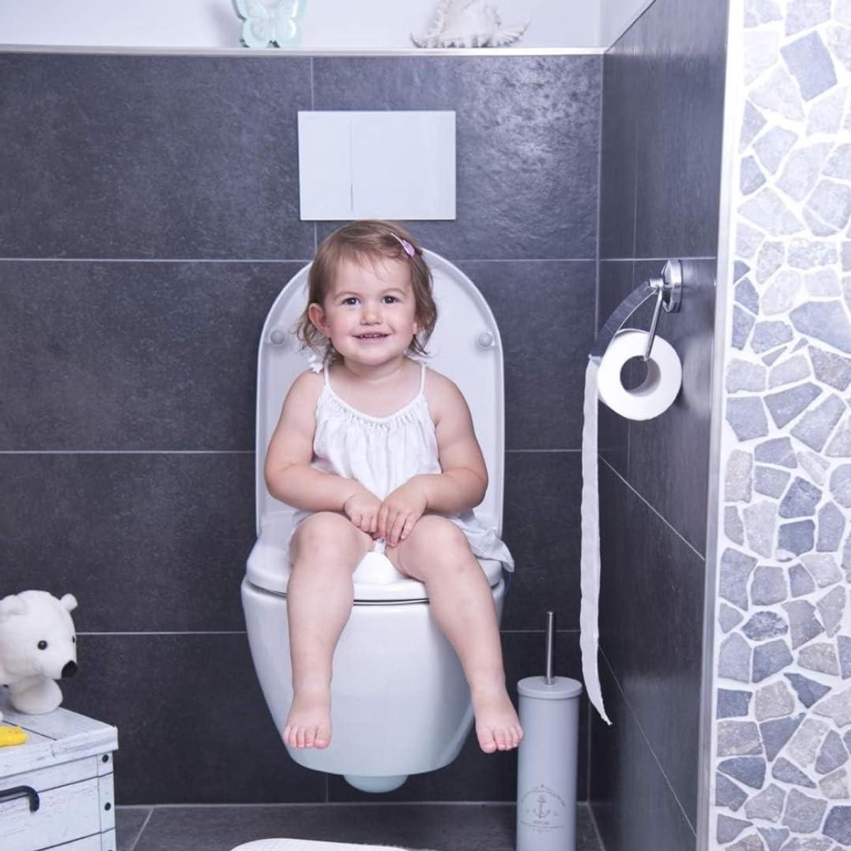 Kindertoiletverkleiner - Toiletbril adapter - Zindelijk leren - Universeel passend - 36 cm - Willekeurig