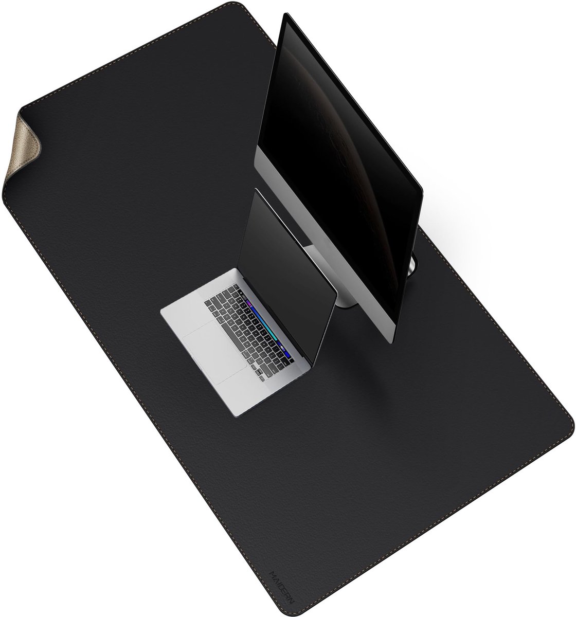 Bureauonderlegger 150x70 cm - Kurk en Leer - Dubbelzijdig Gebruik - Waterdicht en Antislip voor een Perfecte Werkplek - ShopVlot