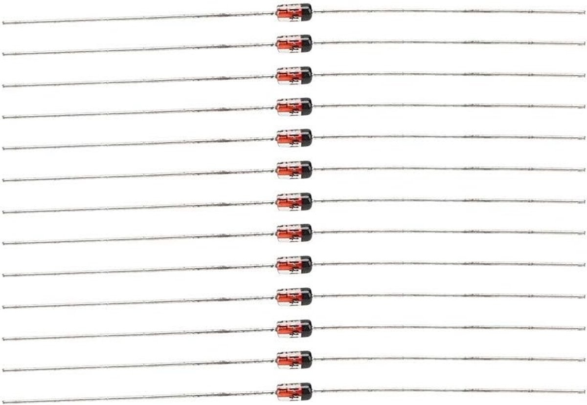 500 stuks snelle schakeldiode 1N4148 200mA 100V voor elektronische componenten en schak circuits