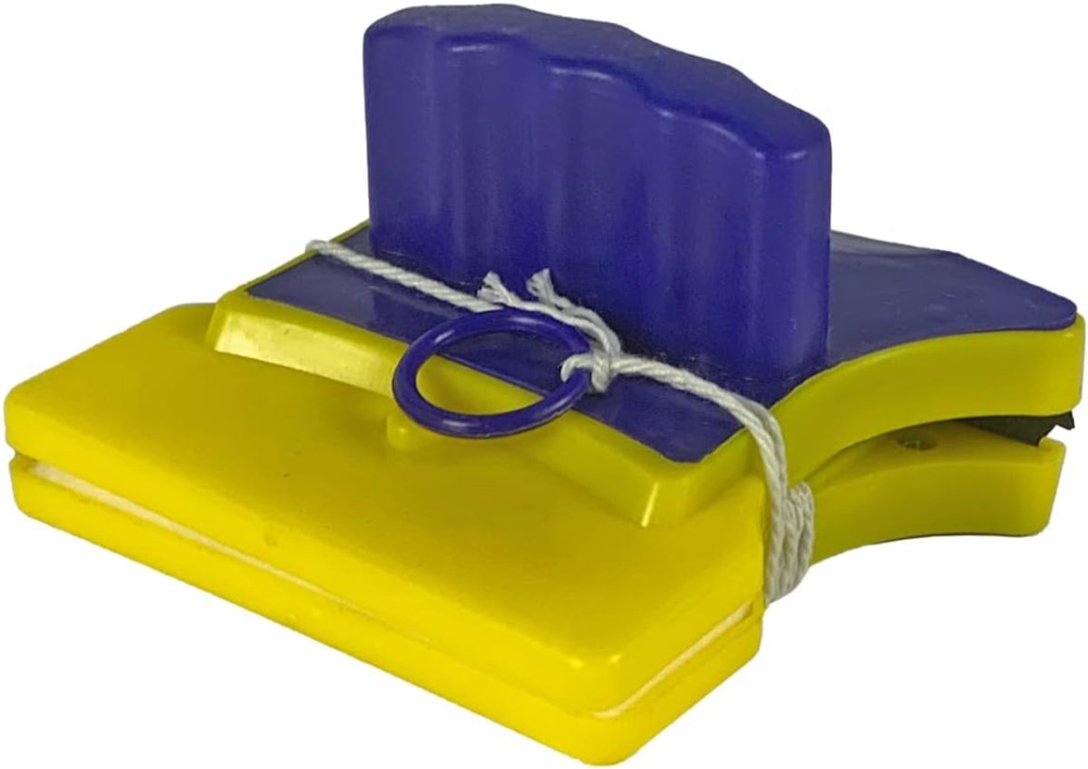 Allvia® Magnetische Ramenwasser - Ramenwasser - Ramentrekker - Geel / Blauw - 12cm x 12cm x 6cm