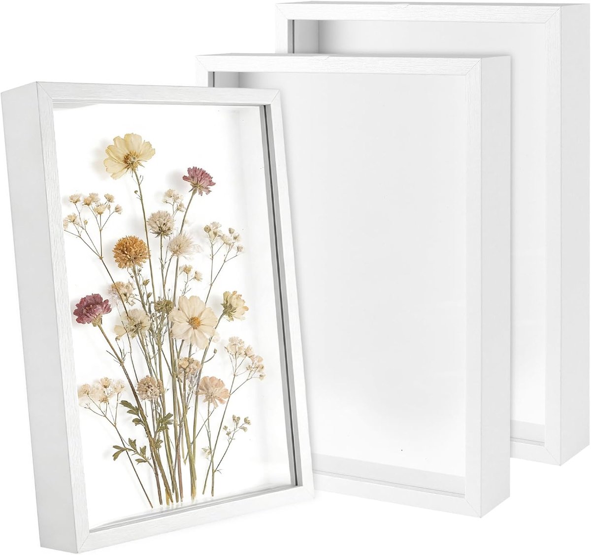 3-Pack 3D Shadow Box Frame A4, 22.5 x 31.3 x 3cm Deep Wooden Photo Frame Box for Table Top or Wall Display Crafts - ShopVlot