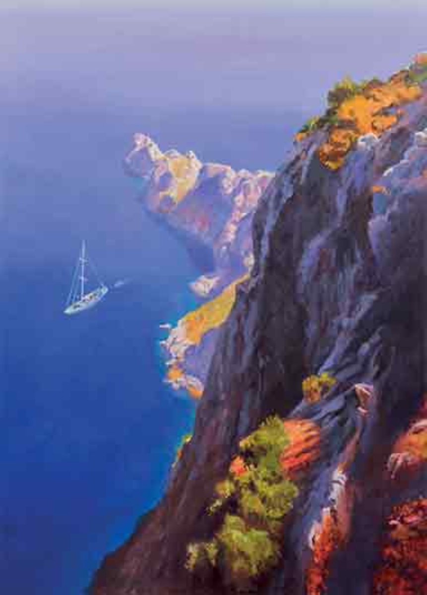 Luxe Wenskaart Artige Kunst a la Carte - Wenskaarten - Kunstkaart - Blue Yacht 2007/8 - Ireland William 1927-2015 - Serie Tracks Art - Artige - Kaart - 1 Stuks - In Folie - Gratis Verzonden - Hoge Afnamekortingen - 12x17cm