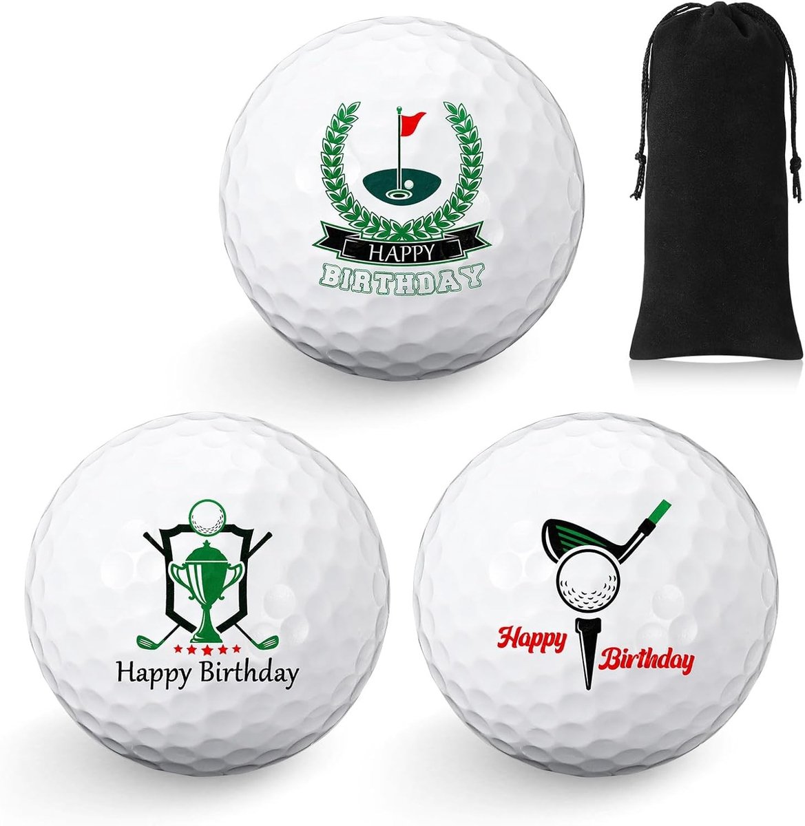 3-delige Golfballen Cadeauset voor Verjaardag - Grappige Golfballen voor Golfers, Mannen en Vader