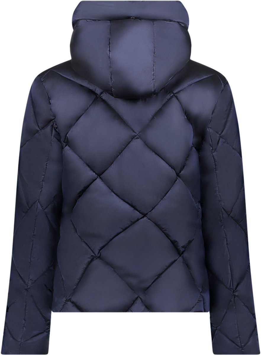 Geisha Jas Gewatteerde Winterjas Met Capuchon 68513 21 Navy Dames Maat - XL