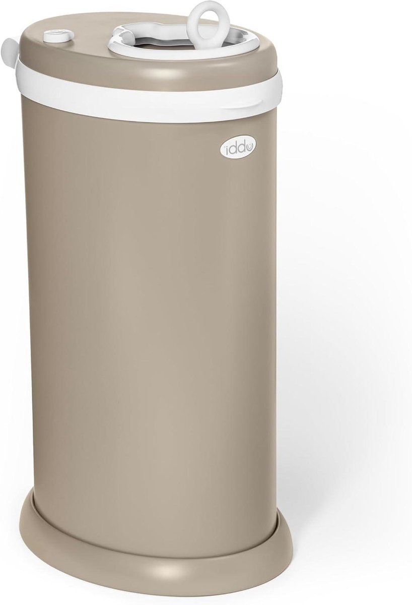 Luieremmer - Afvalbak Baby - Geurvrij Houden - Roestvrij Staal - 495 cm Hoog - Mat Taupe