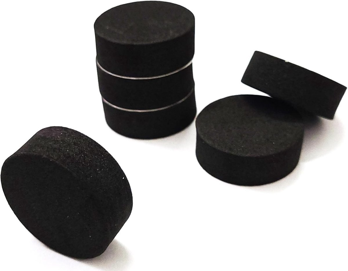 Onzichtbare ronde plantenpot voetjes - 100 stuks zelfklevende EVA risers, antislip zwart voor binnen en buiten, 30x11mm