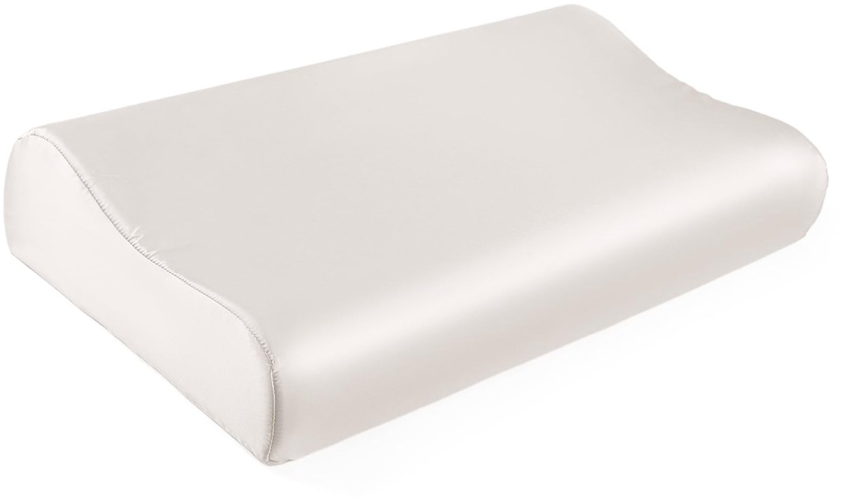 Kussensloop voor contour kussen 50 x 30 cm - 19 Momme moerbei zijde - Wasbaar - Verhoogt slaapcomfort - ShopVlot