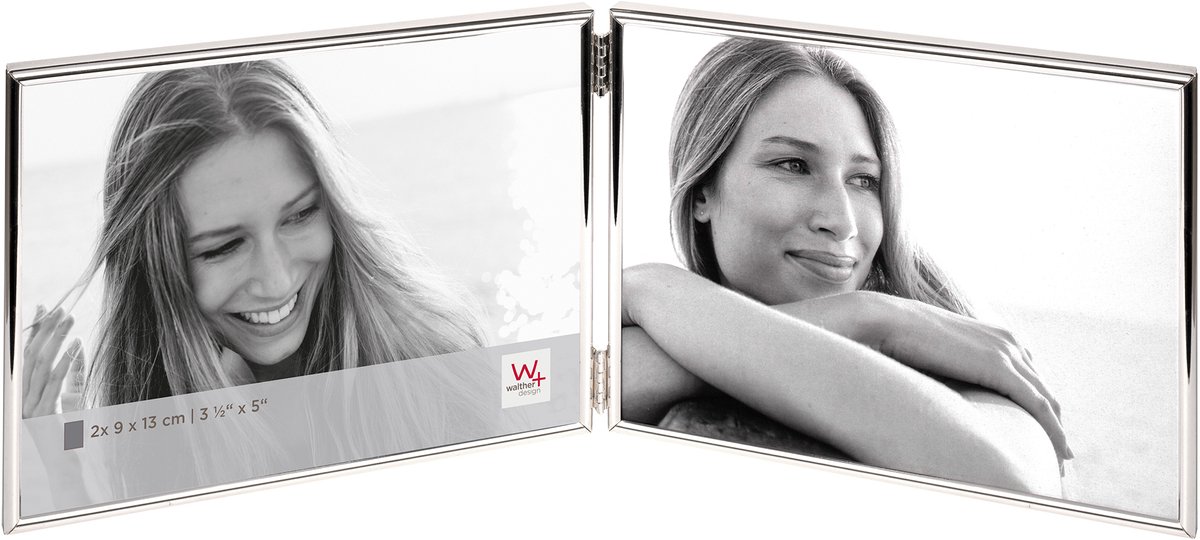 Walther WD219VS Chloe - 2 x 9 x 13 cm - Liggent formaat - Zilver