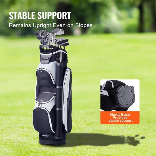 SucceBuy 36" Golftas - 14-vaks - Waterdicht 600D Nylon - Draagbaar - Cardbag - Golfstandaard - Voor hheren en dames — afbeelding 3