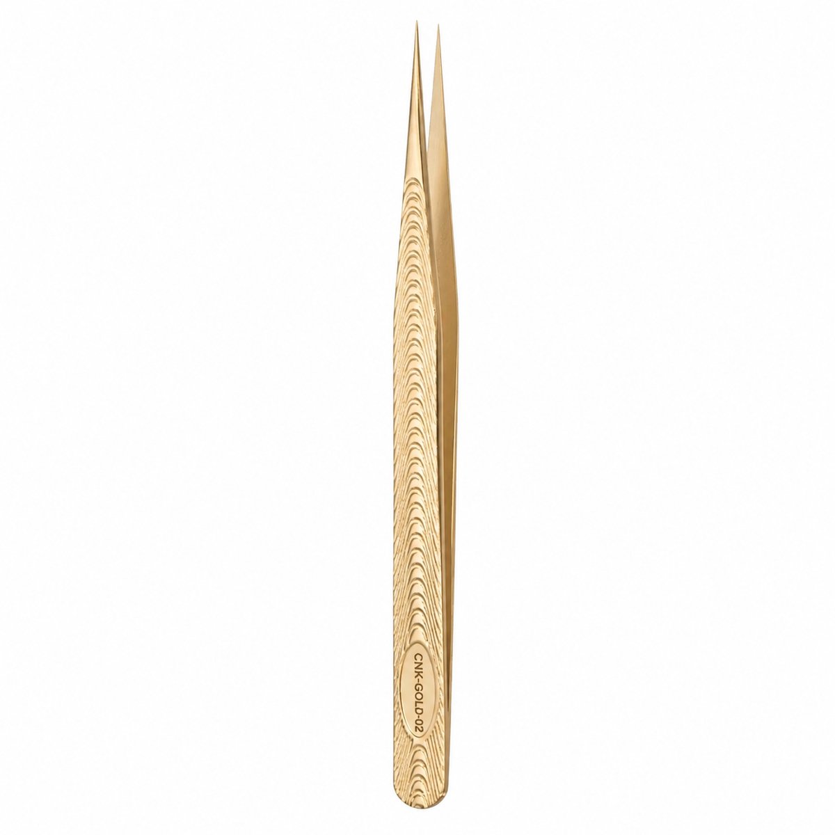 CNK Gold Collection CNK-GOLD-02 – Professioneel Recht Pincet voor Wimperextensions – Fijne Precisiepunt – Lash Tweezer – Goud