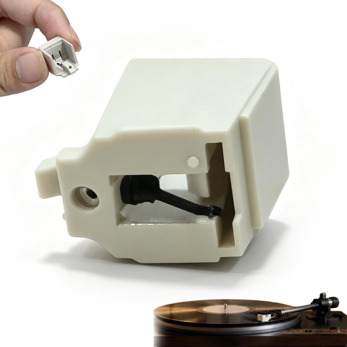 Vervangende diamantnaald voor platenspeler, accessoires voor lp's, hoogwaardige geluidskwaliteit en compatibiliteit.