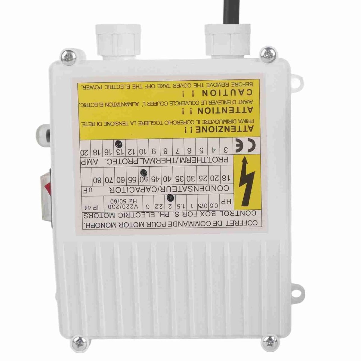 Pompcontroller - 1500W - EU-stekker 220V - Thermische Beveiliging - Voor Diepe Put Dompelpompen