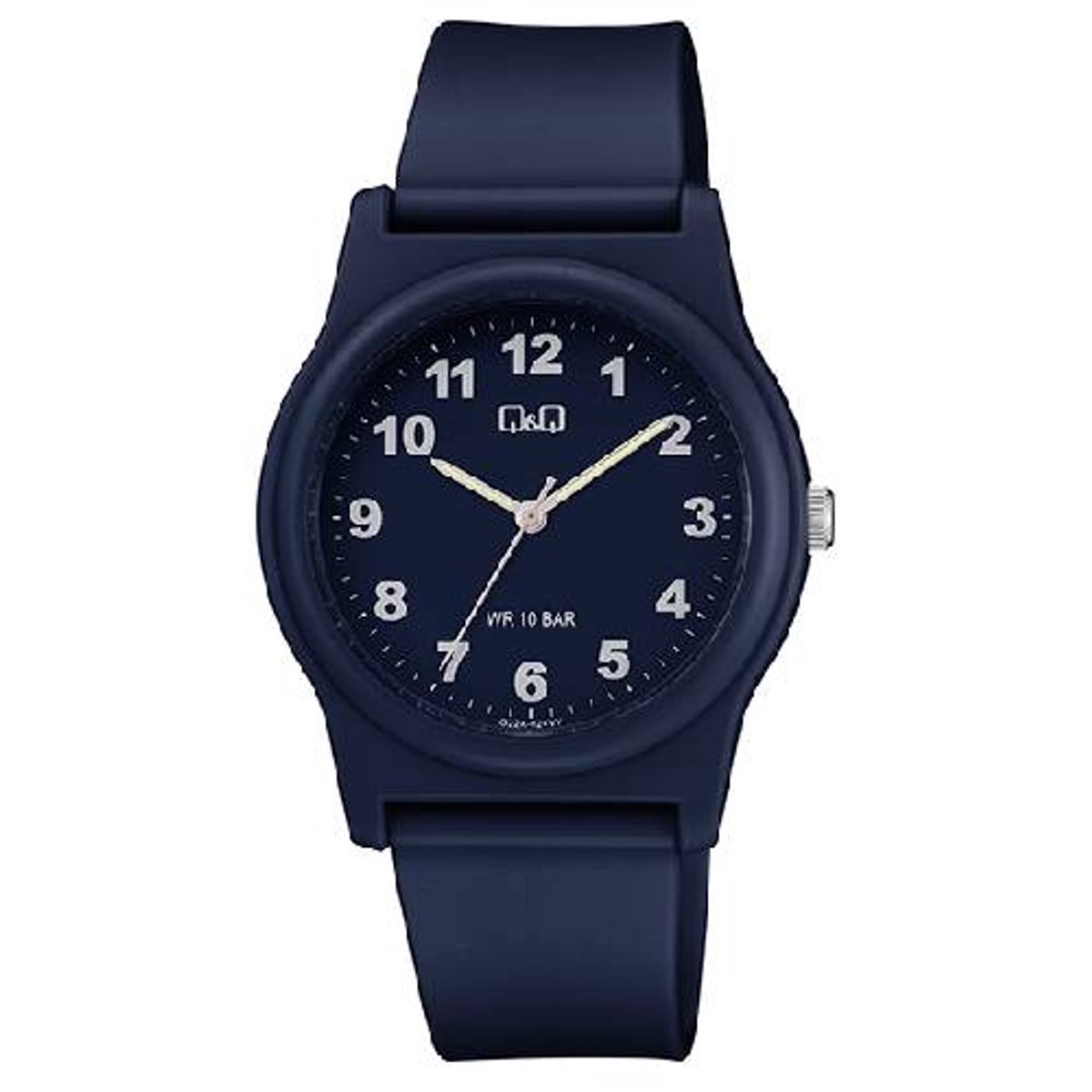Q&Q-unisex-horloge-dames-heren-donkerblauw-lichtgewicht-100 meter waterdicht-hoog draagcomfort-sporten / zwemmen-diameter 38 mm