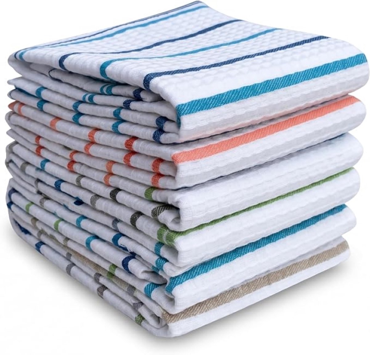 Theedoeken 6 stuks 65x45 cm Katoen Absorberend Microvezel Keukendoeken - Multifunctioneel Reinigingsdoeken - Granaatappel